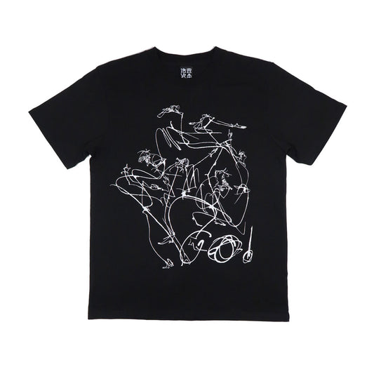 Tシャツ / 黒・イラスト